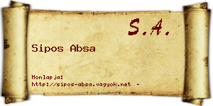 Sipos Absa névjegykártya